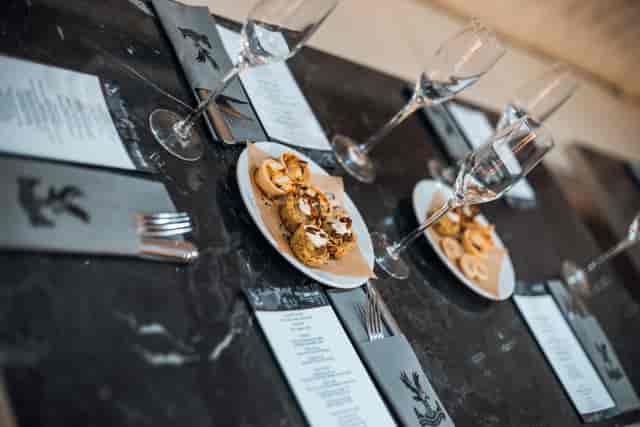 Elegant dining setup at 2010 Club, Selhurst Park for corporate events and upscale celebrations.