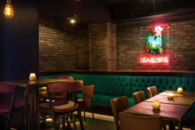 Stylish event space with modern lounge for casual networking and intimate dinners.