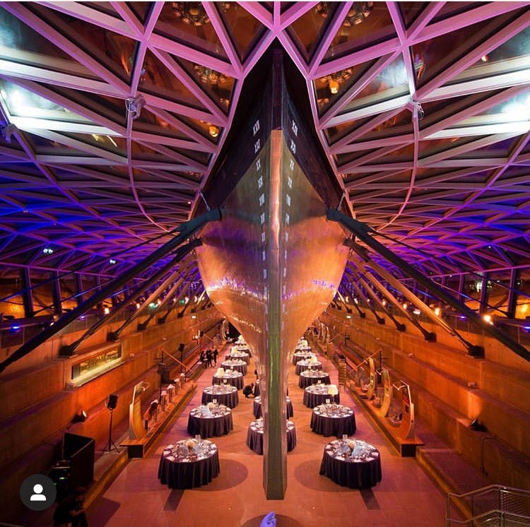 Dry Berth in Cutty Sark: elegant ship interior for corporate events and formal dinners.