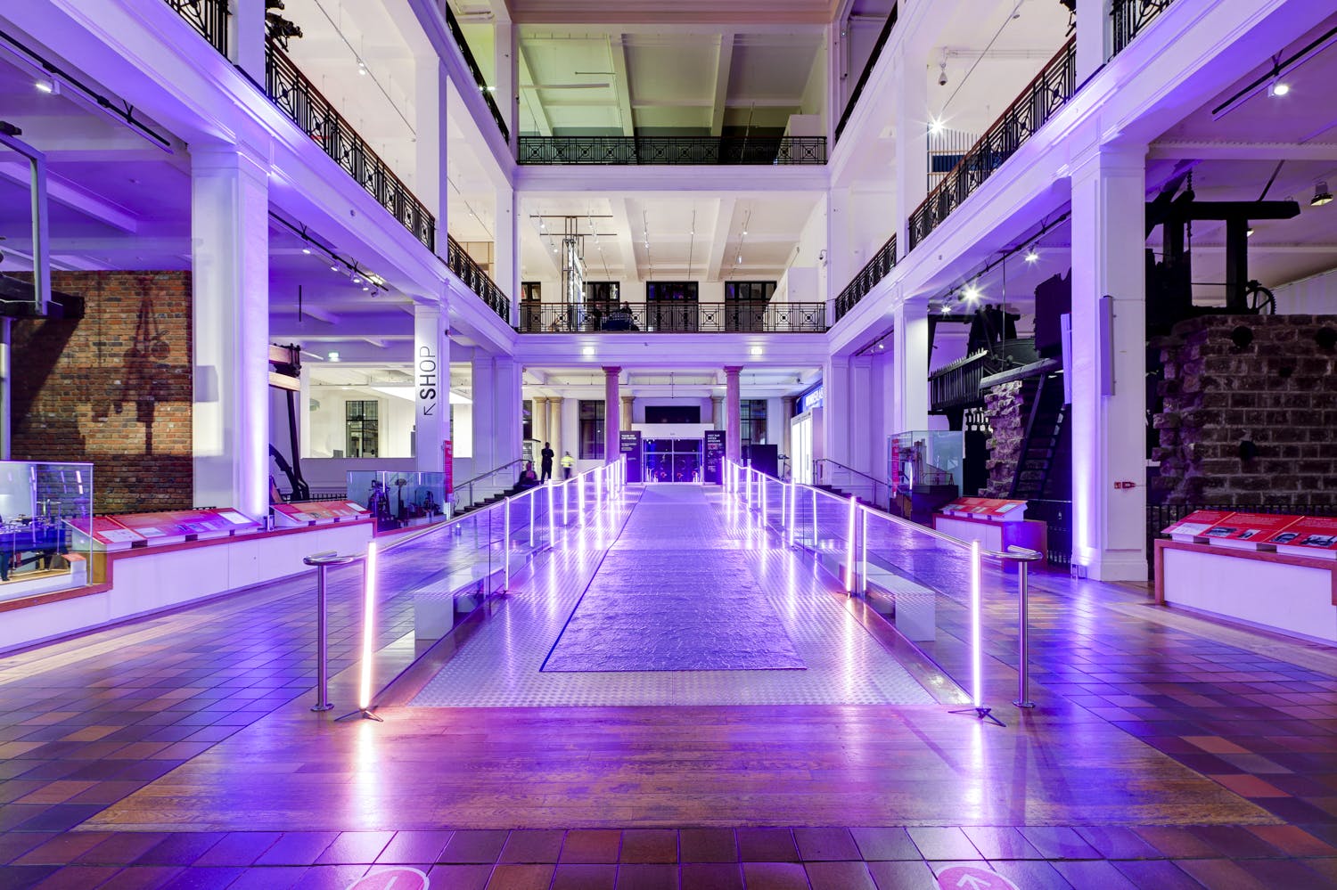 Energy Hall at The Science Museum: modern venue with high ceilings for events and exhibitions.