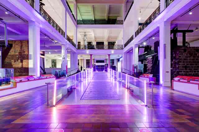 Energy Hall at The Science Museum: modern venue with high ceilings for events and exhibitions.