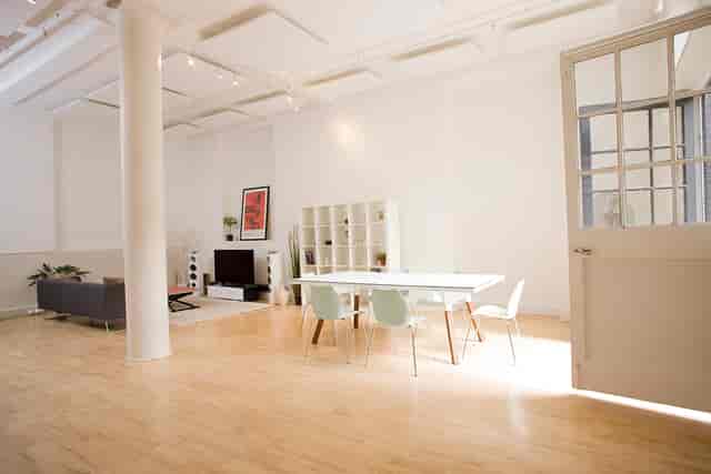 Bright, spacious UP Studio 1 meeting room for creative workshops and events.