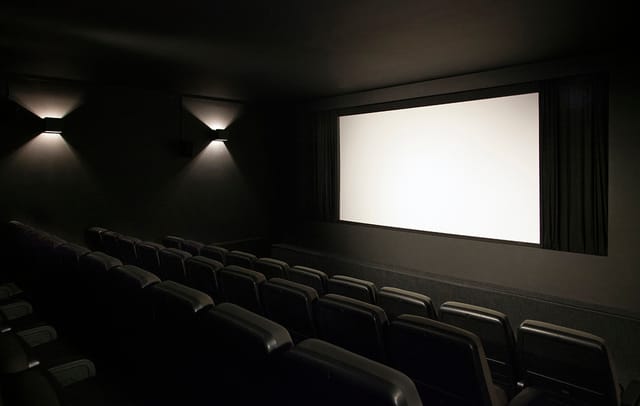 Modern screening room at Close-Up Film Centre, ideal for film viewings and events.