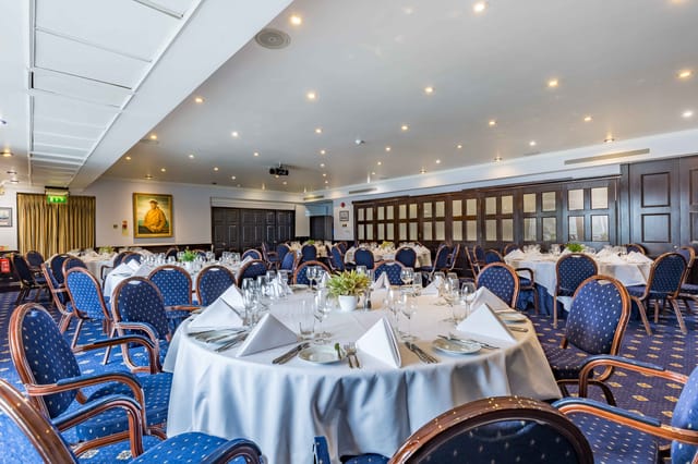 Elegant dining room at Little Ship Club, perfect for banquets and corporate events.