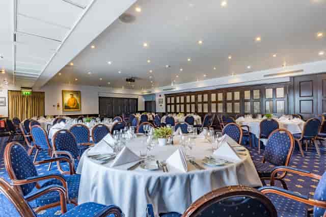 Elegant dining room at Little Ship Club, perfect for banquets and corporate events.