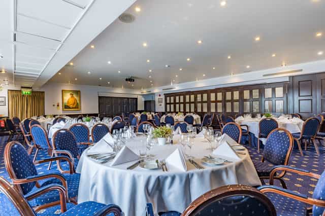 Elegant dining room at Little Ship Club, perfect for banquets and corporate events.