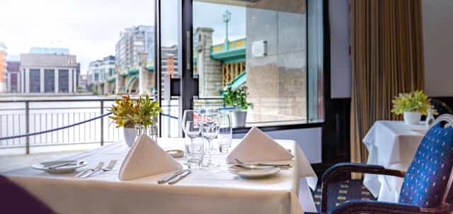 Elegant dining room at Little Ship Club, ideal for corporate events and gatherings.