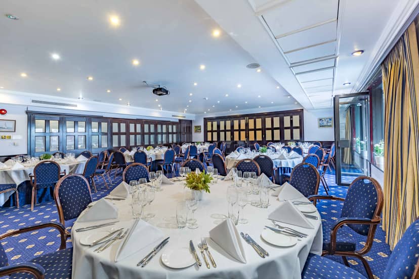Elegant banquet room at Little Ship Club, ideal for corporate events and gatherings.