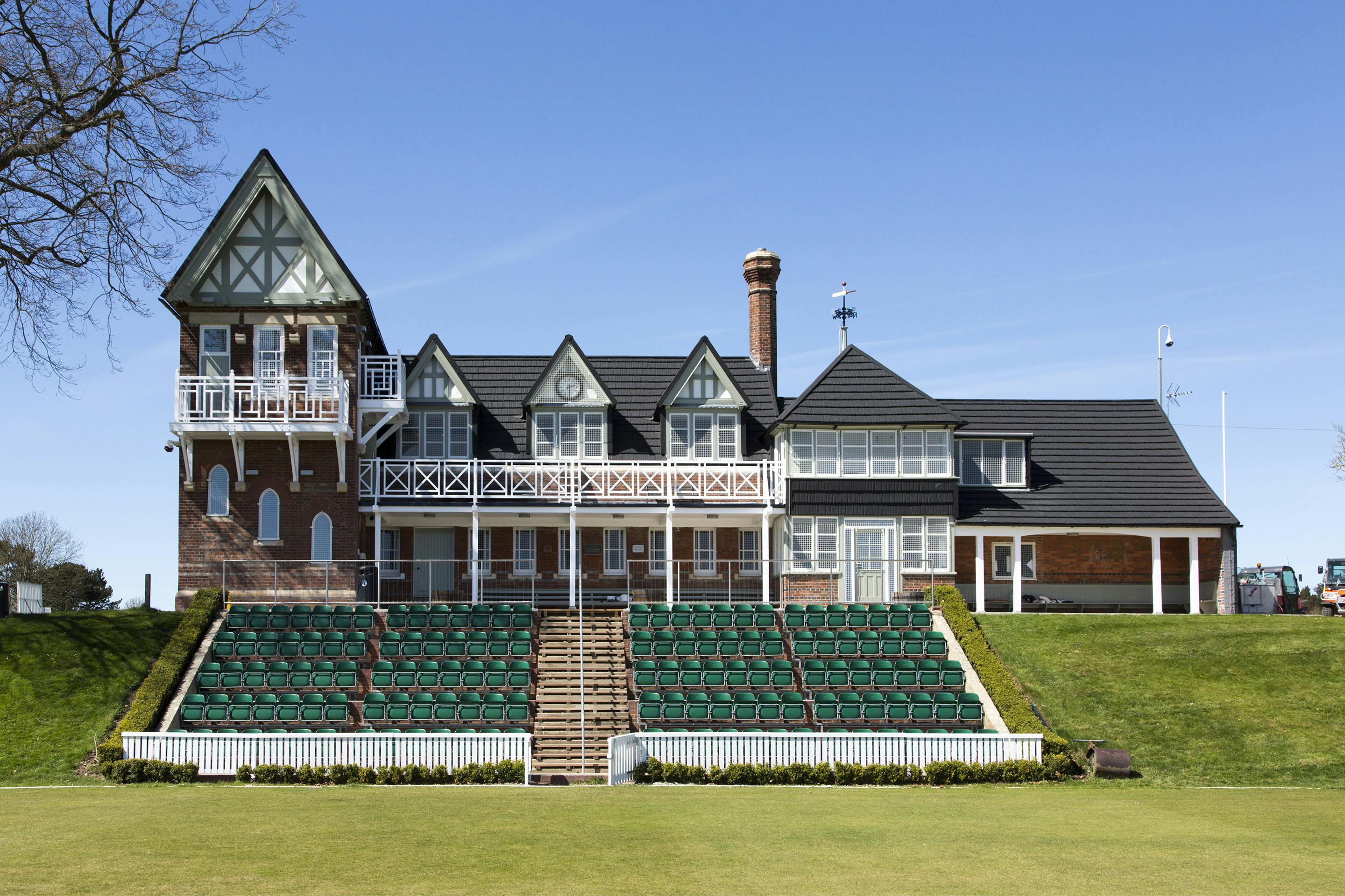 Cricket Pavilion at Marlborough College, ideal for outdoor weddings and events.