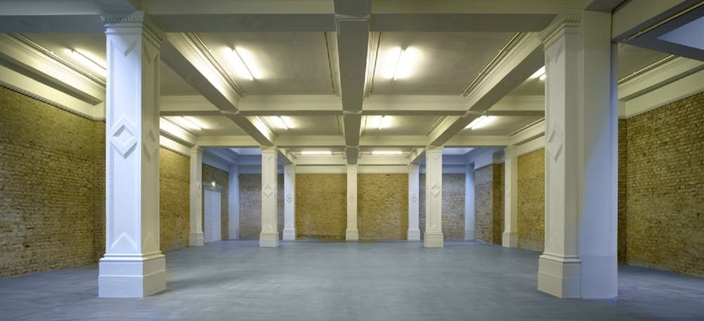 Spacious Whitechapel Gallery event venue with high ceilings for conferences and exhibitions.