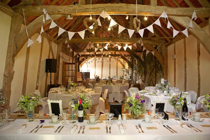 Historic Charm event space near London with rustic beams, perfect for weddings and celebrations.