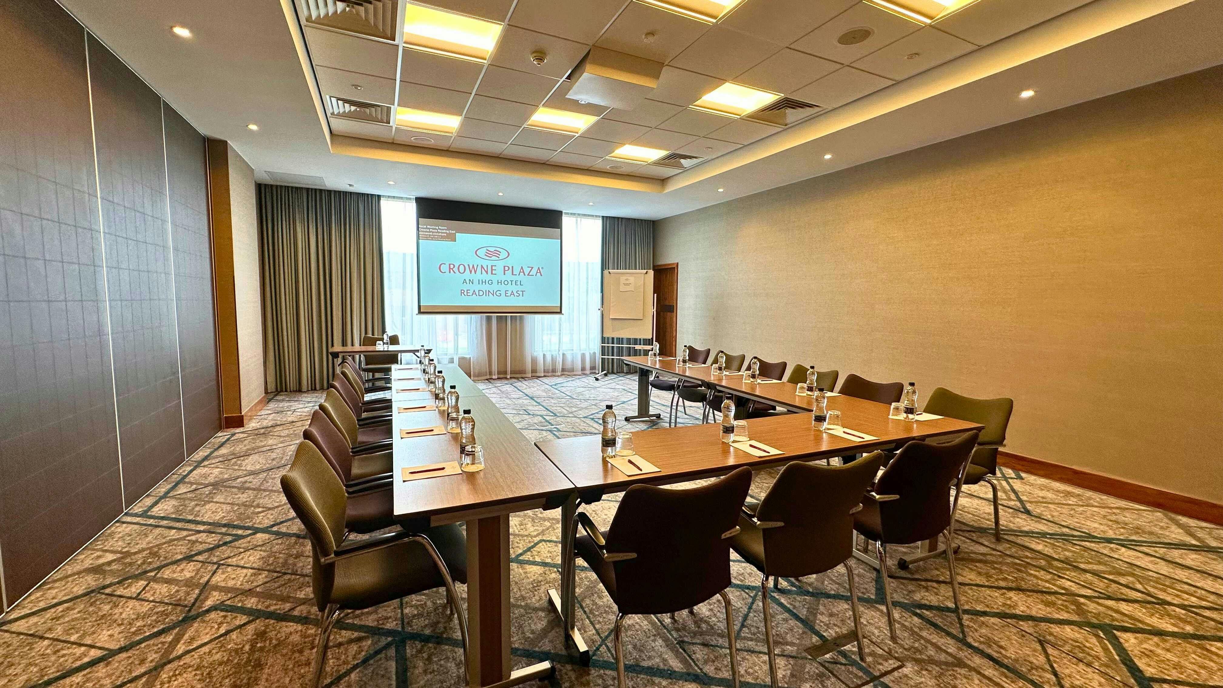 Ascot meeting room at Crowne Plaza Reading East, ideal for corporate events and training.