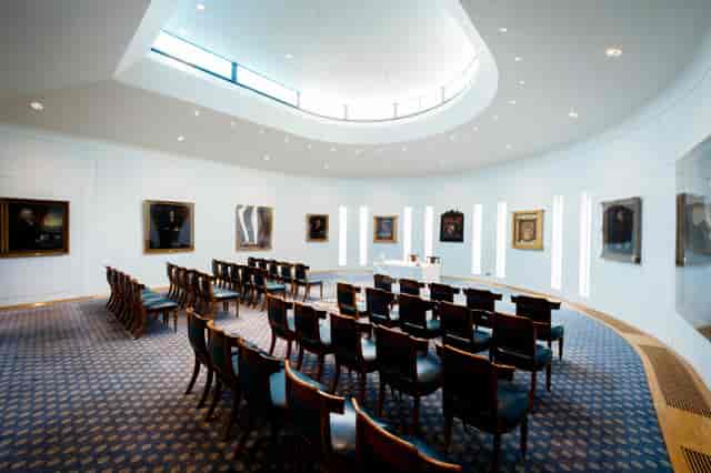 Court Room at Haberdashers' Hall, elegant space for workshops and meetings.