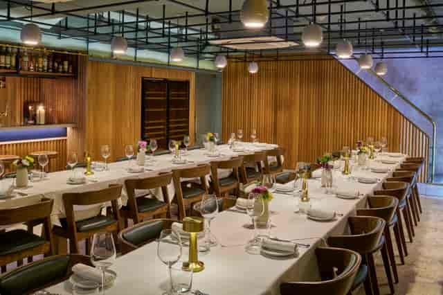 Elegant dining space in The Larder Room, ideal for corporate events and private gatherings.
