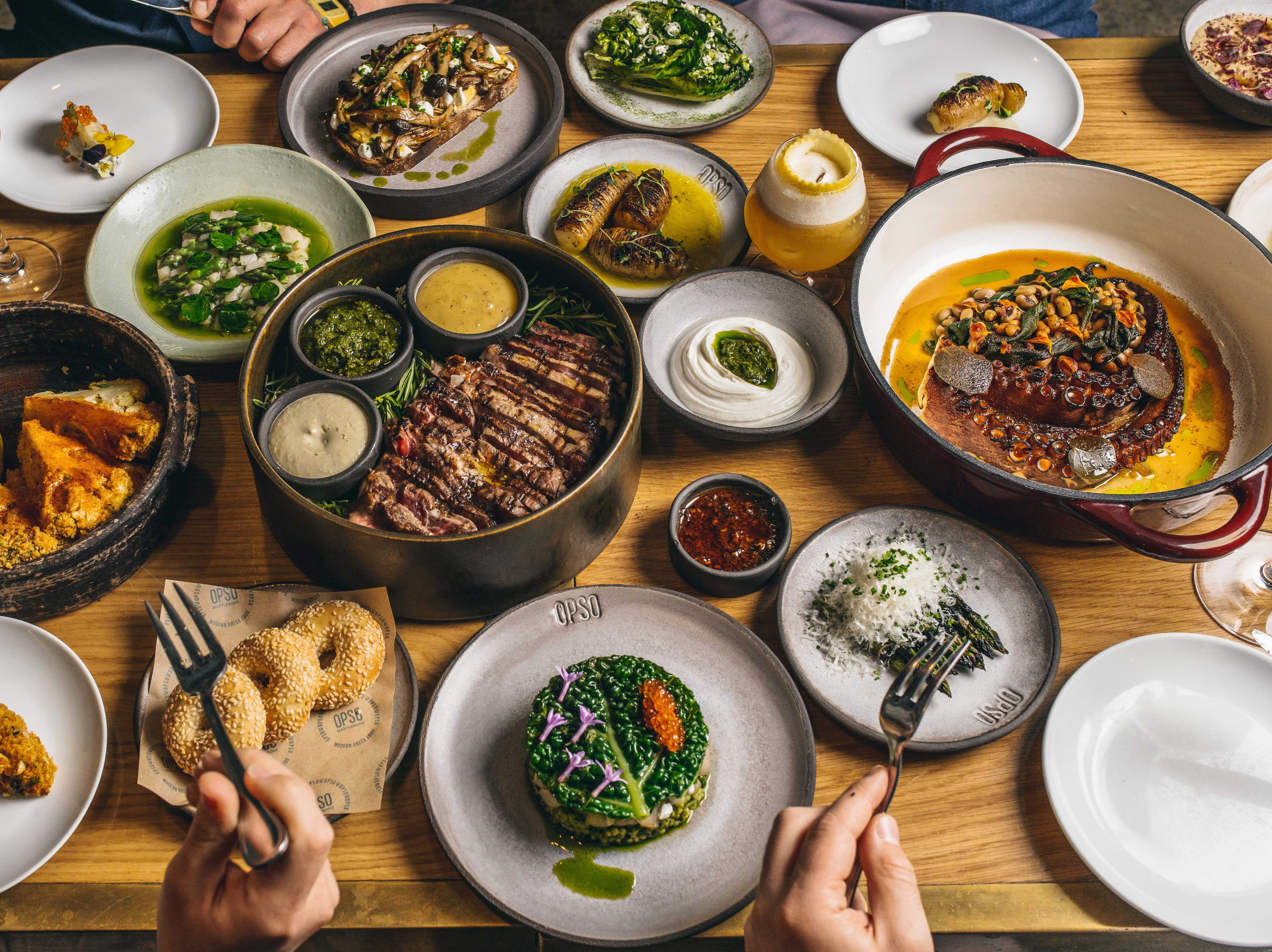 Vibrant gourmet dishes in OPSO's Main Dining Room for upscale events and gatherings. - Banner
