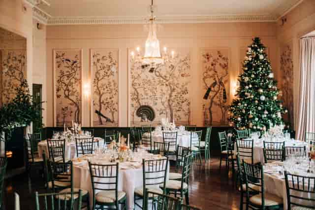 Georgian Ballroom banquet setup at The George in Rye for elegant event venue hire.