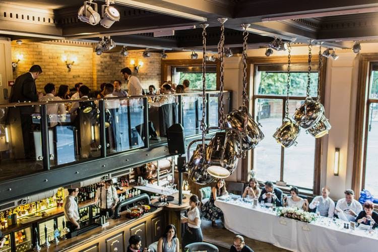 Main Bar & Lounge in St Bart's, elegant decor, ideal for corporate events and gatherings.