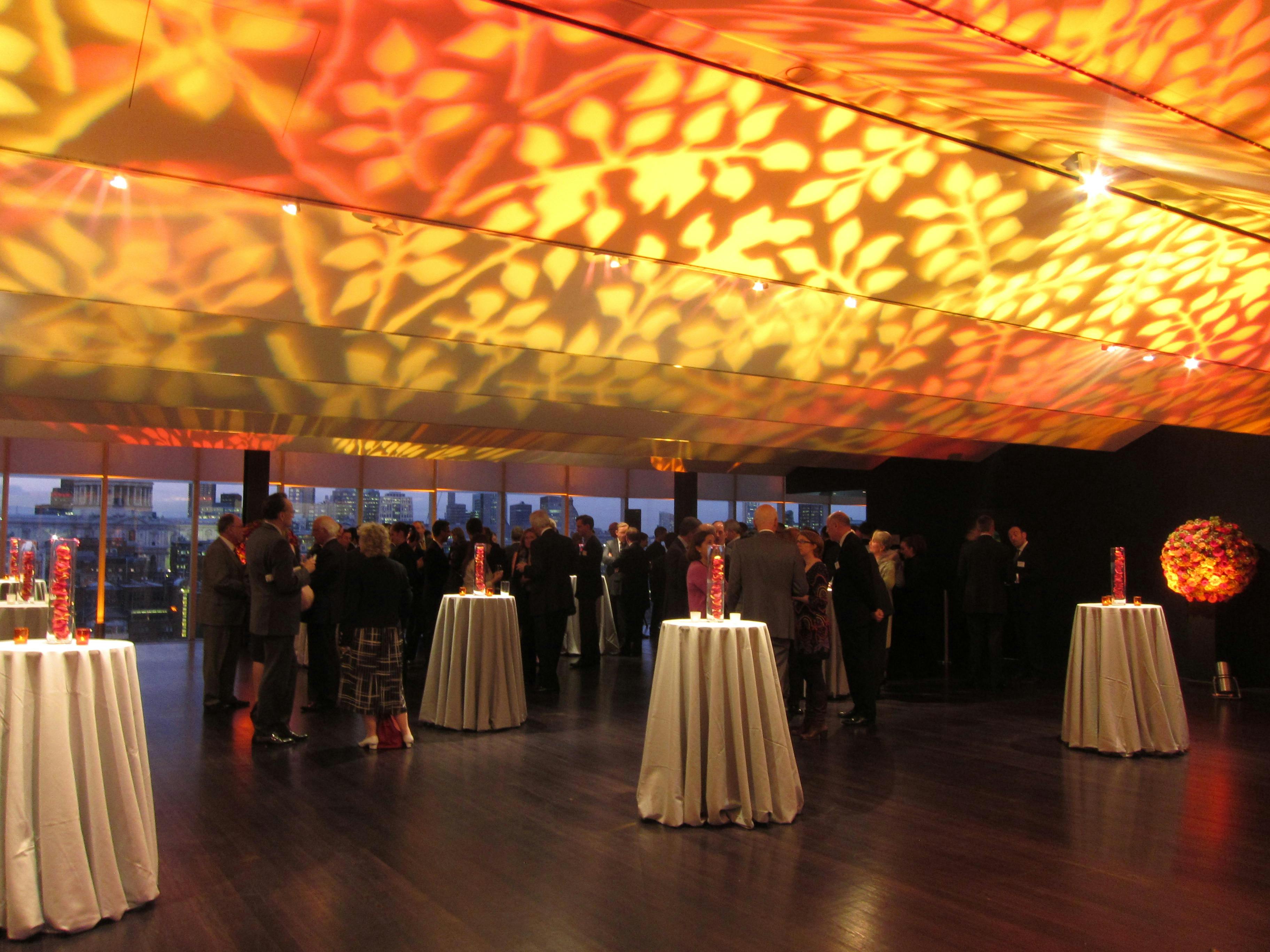 Sophisticated event space at Tate Modern with elegant lighting for social gatherings.