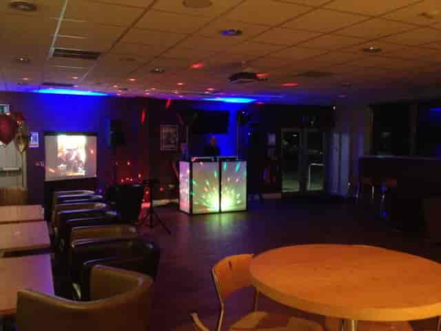 Versatile event space in PlayFootball York with DJ booth, ideal for parties and corporate events.