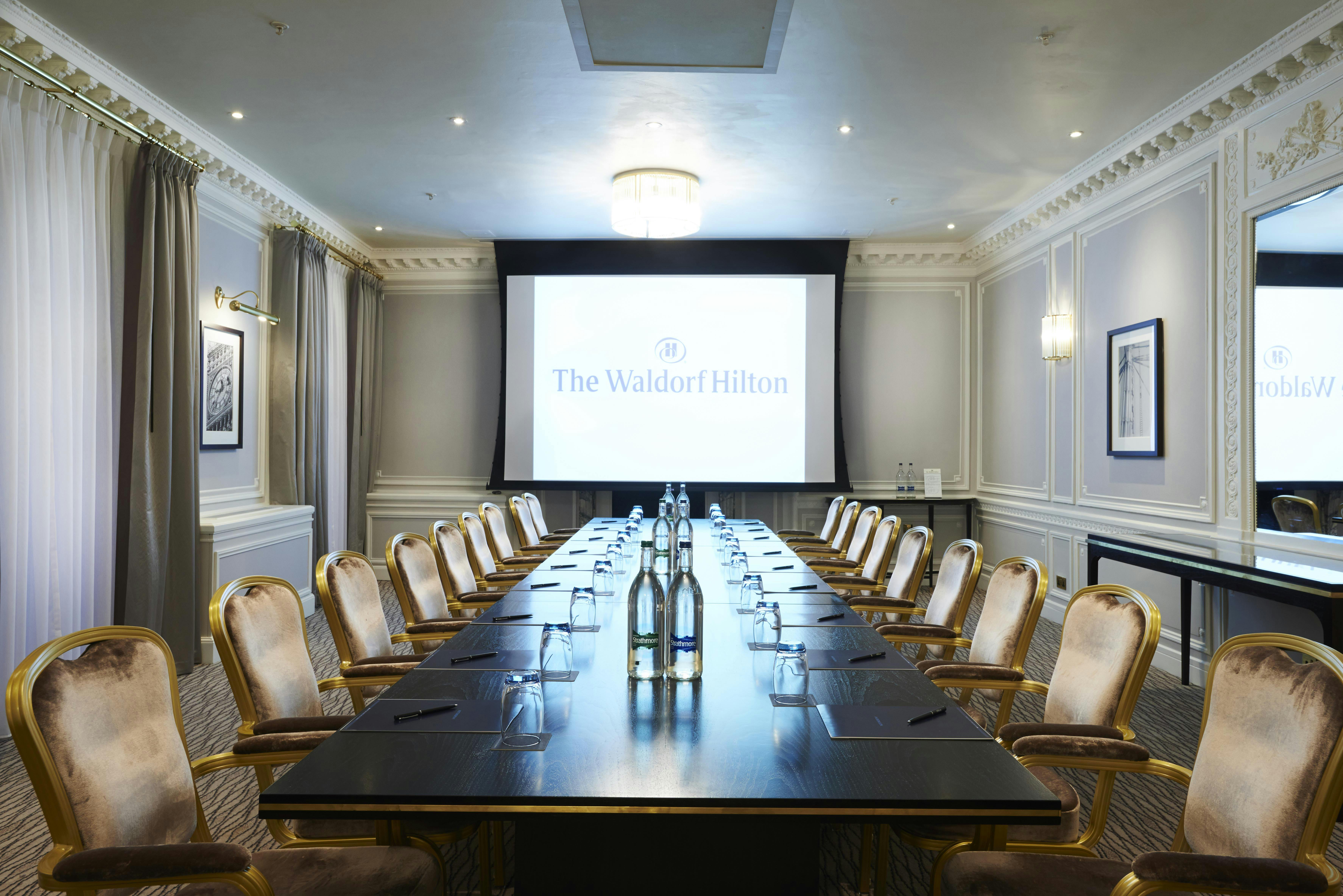 Aldwych Suite at The Waldorf Hilton, elegant meeting room for corporate events.