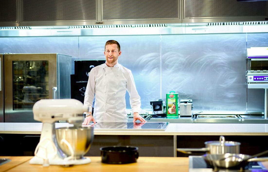 Modern kitchen at Culinary Academy, ideal for cooking classes and culinary events.