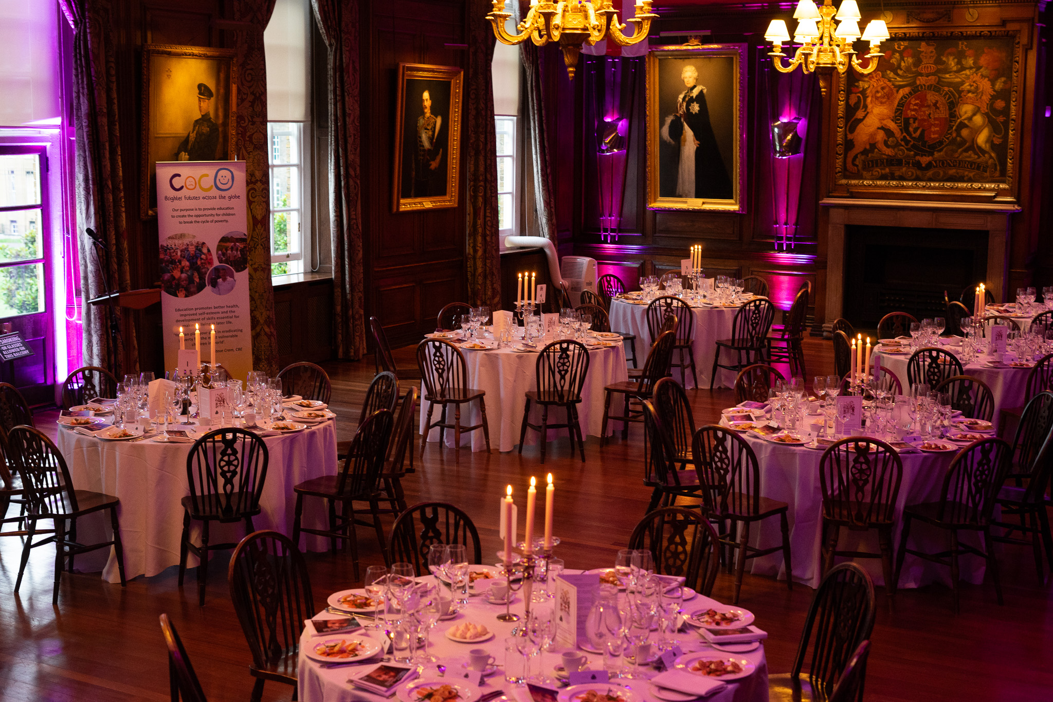 Elegant banquet hall in The Long Room, ideal for formal events and galas. - Banner