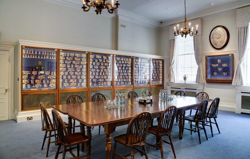 Medal Room at The HAC: elegant meeting space with a large central table and historic decor.