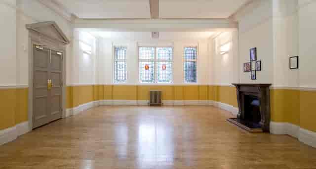 Mayor's Parlour in Shoreditch Town Hall, bright event space for meetings and workshops.