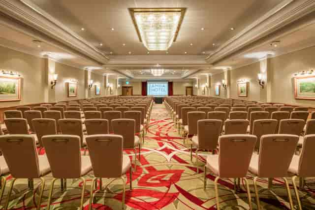 Conference room at Thistle Marble Arch, elegant setup for meetings and seminars.