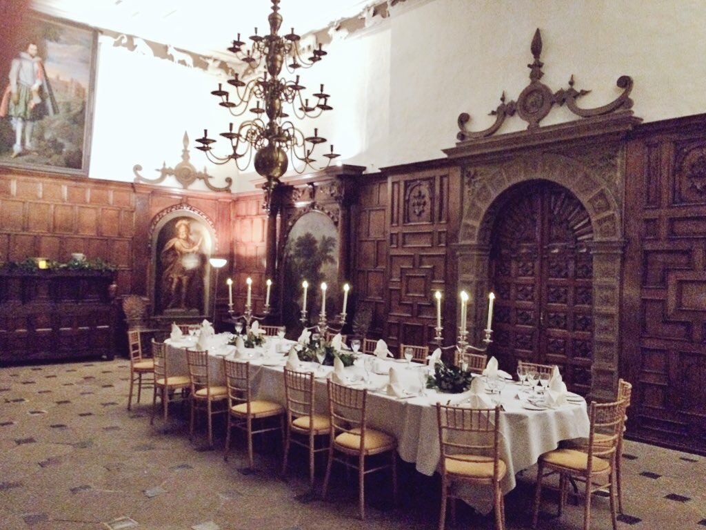Elegant dining table in Great Hall, Aston Hall for upscale events and formal dinners. - Banner