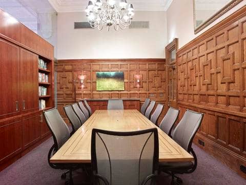 Sophisticated boardroom in The Grand at Trafalgar Square for high-level meetings.