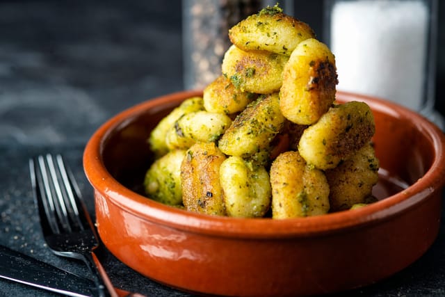 Gnocchi dish at TwoRuba Bar, Hilton London Tower Bridge for events and catering.