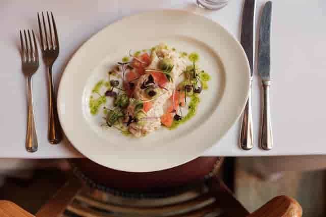 Elegant plated dish at Bleeding Heart, perfect for high-end events and catering.