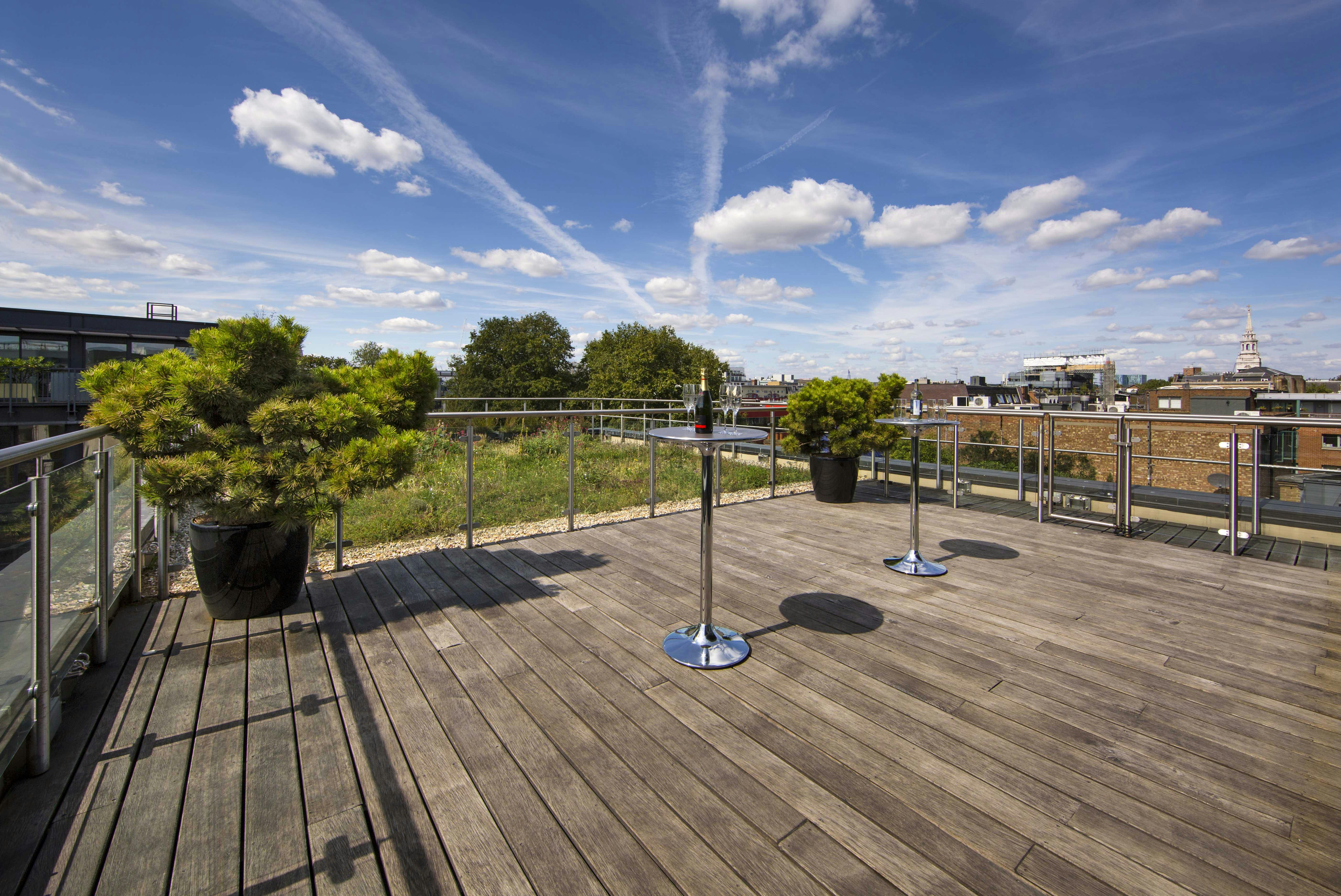 Agas Harding Conference Room rooftop terrace for elegant outdoor events and networking.