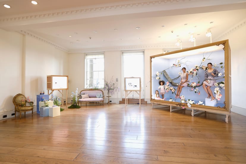 Elegant event space at Somerset House with artistic backdrop, perfect for product launches.