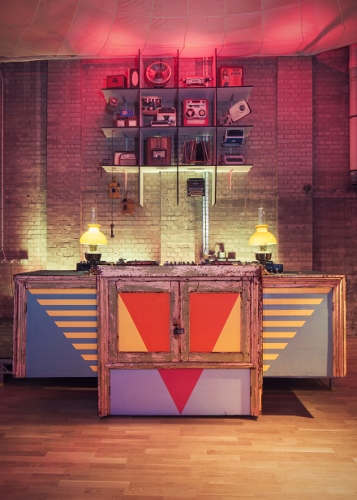 Main room at The Night Owl with vintage bar, ideal for parties and networking events. - Banner