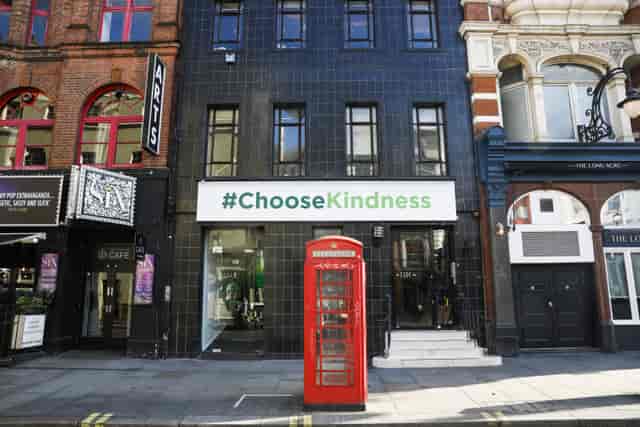 White Space London event venue with street-level branding for pop-up shops and product launches.