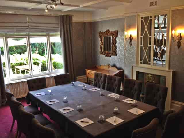 Elegant meeting room at Rowhill Grange Hotel, perfect for corporate events and gatherings.