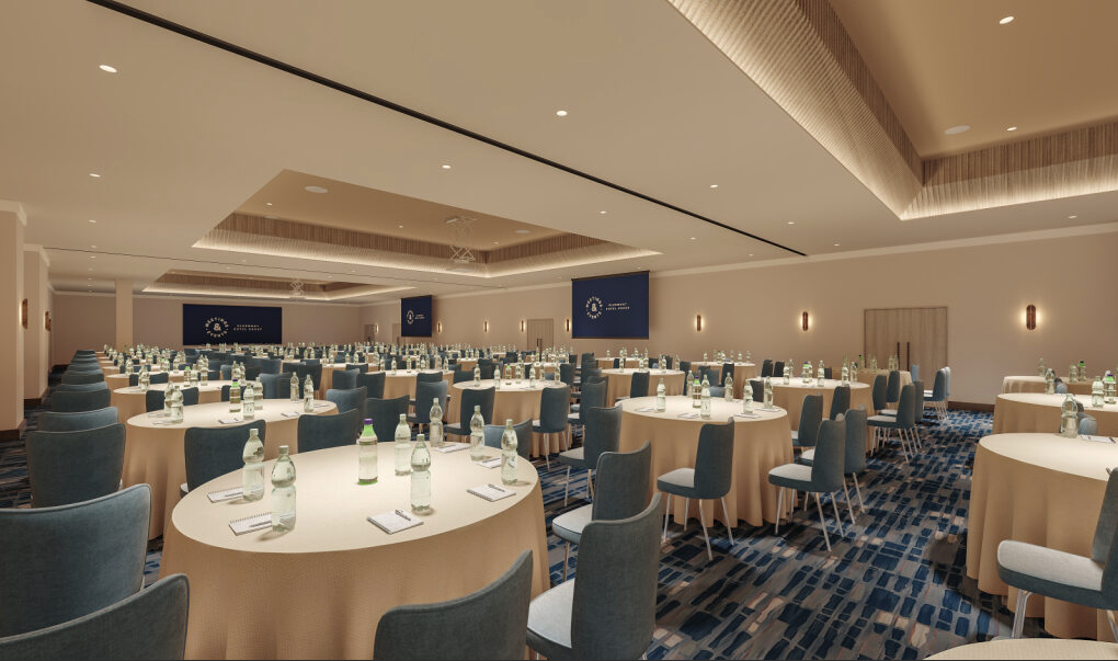 Tower Hotel ballroom: modern conference, banquet event - Banner