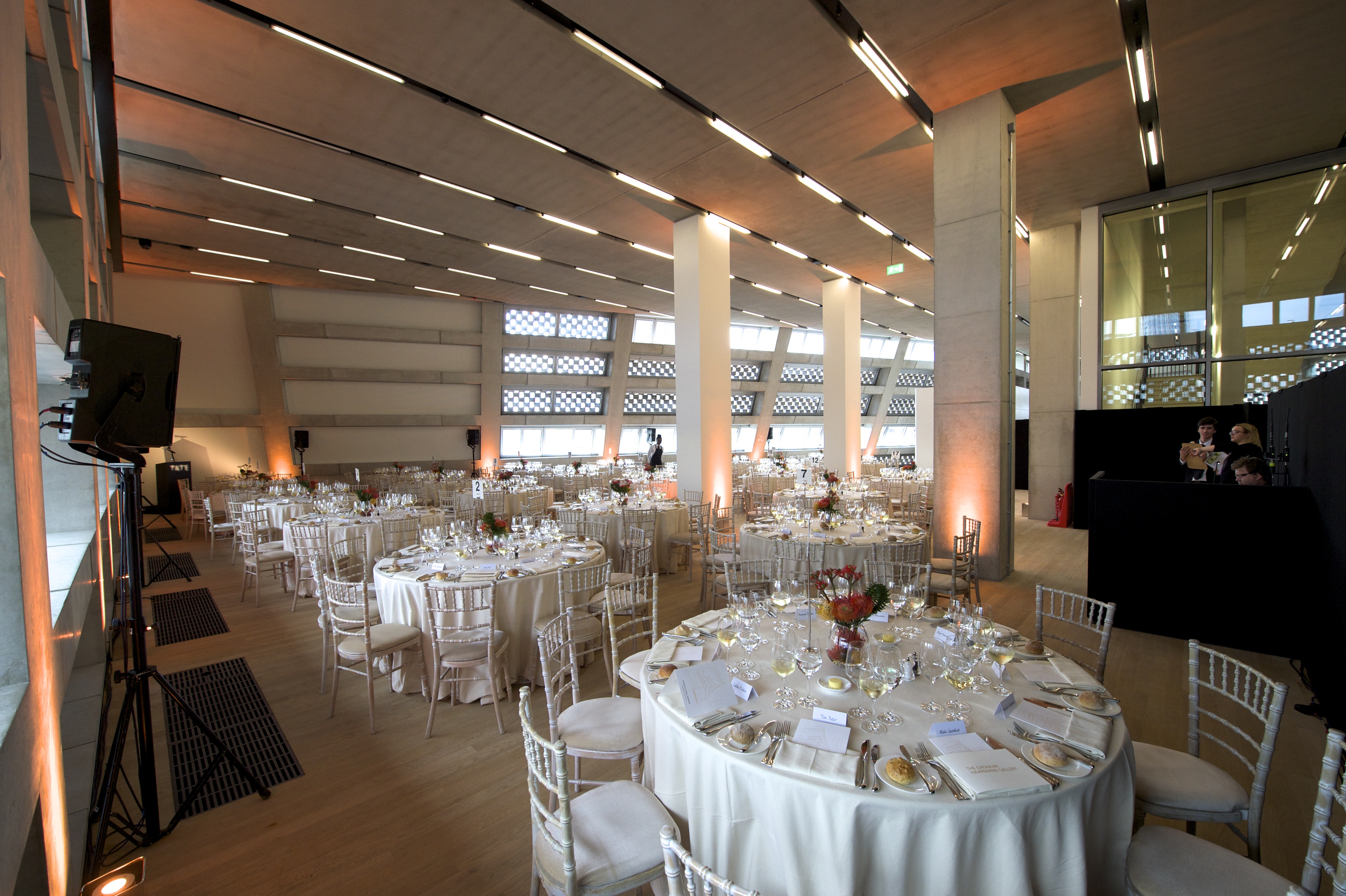 Elegant event space in Blavatnik Building, Tate Modern, perfect for corporate gatherings or weddings.