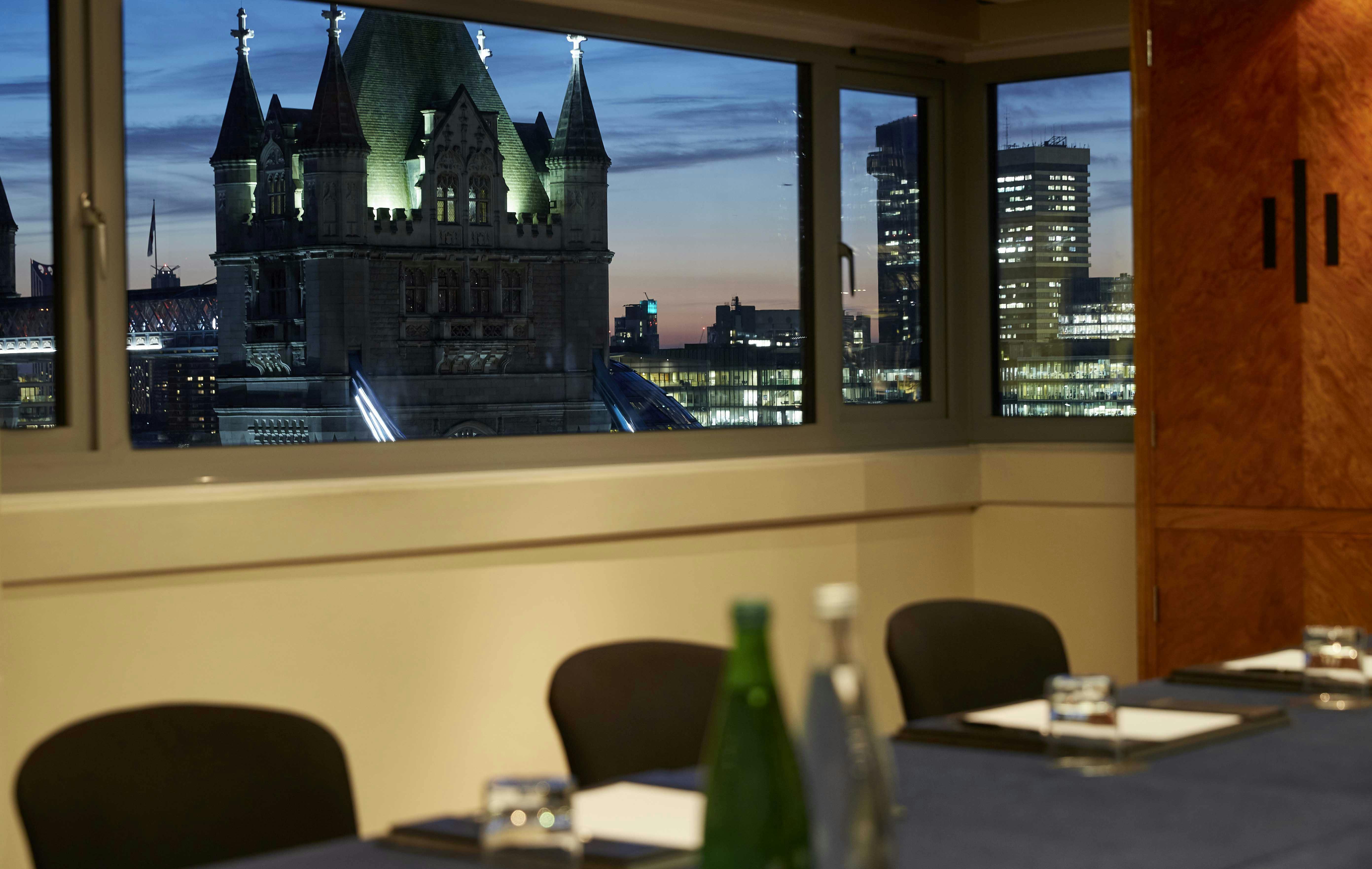 Mayflower Suite at The Tower Hotel, elegant meeting room with city view, ideal for corporate events.