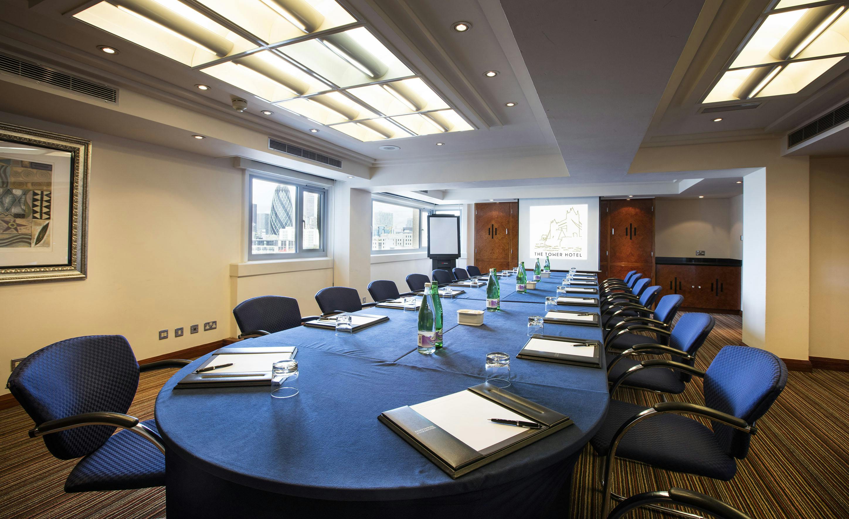 Great Harry meeting room with oval table, ideal for corporate events and workshops.