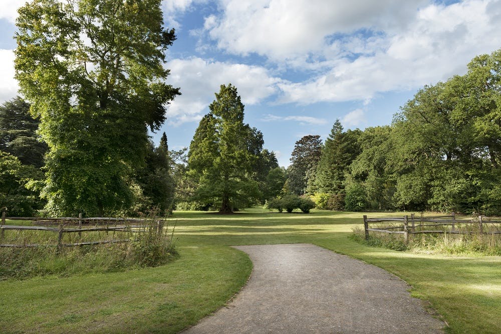 Marquee Site at RHS Garden Wisley, lush greenery venue for outdoor events and gatherings.