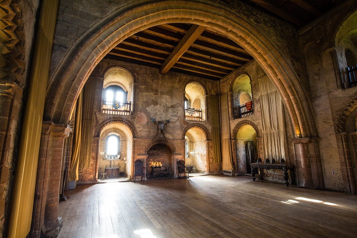 Banqueting Floor at Hedingham Castle, spacious venue for events and workshops.