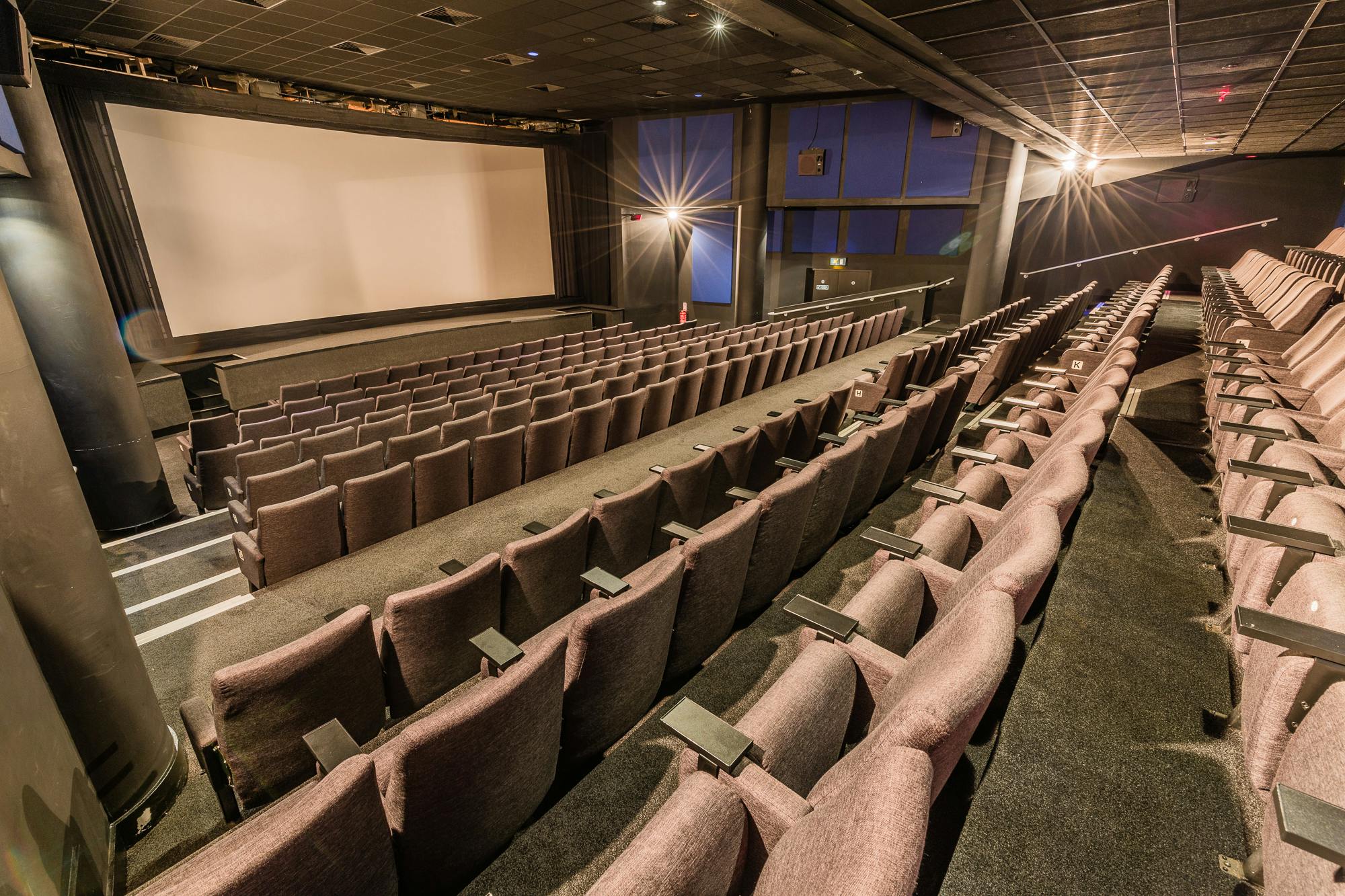 Curzon Soho Cinema Screen One with tiered seating for film screenings and presentations.