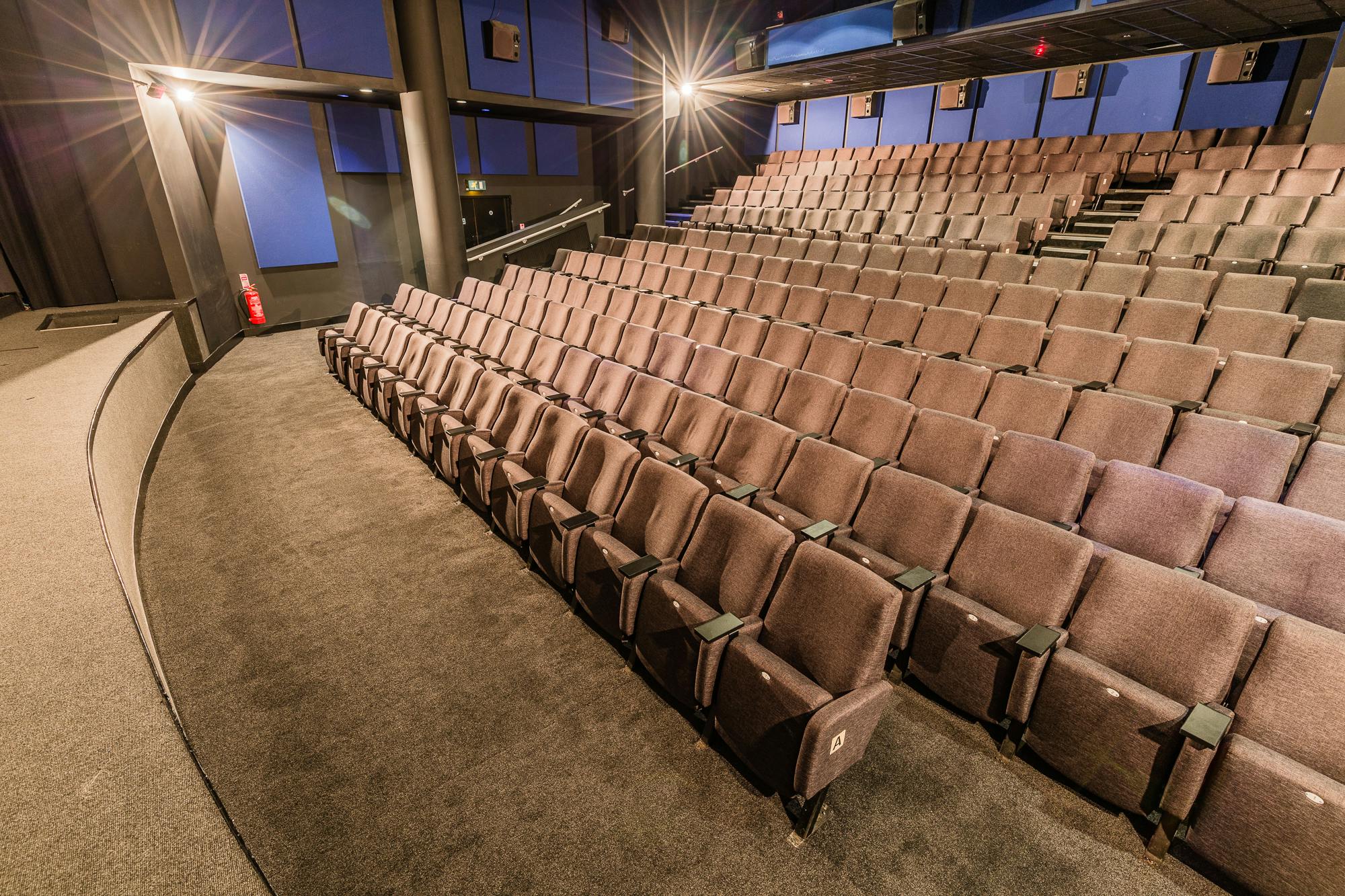 Curzon Soho Cinema Screen One with tiered seating for events and presentations.