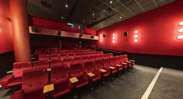 Curzon Soho Cinema Screen Three with plush red seating for film screenings and presentations.