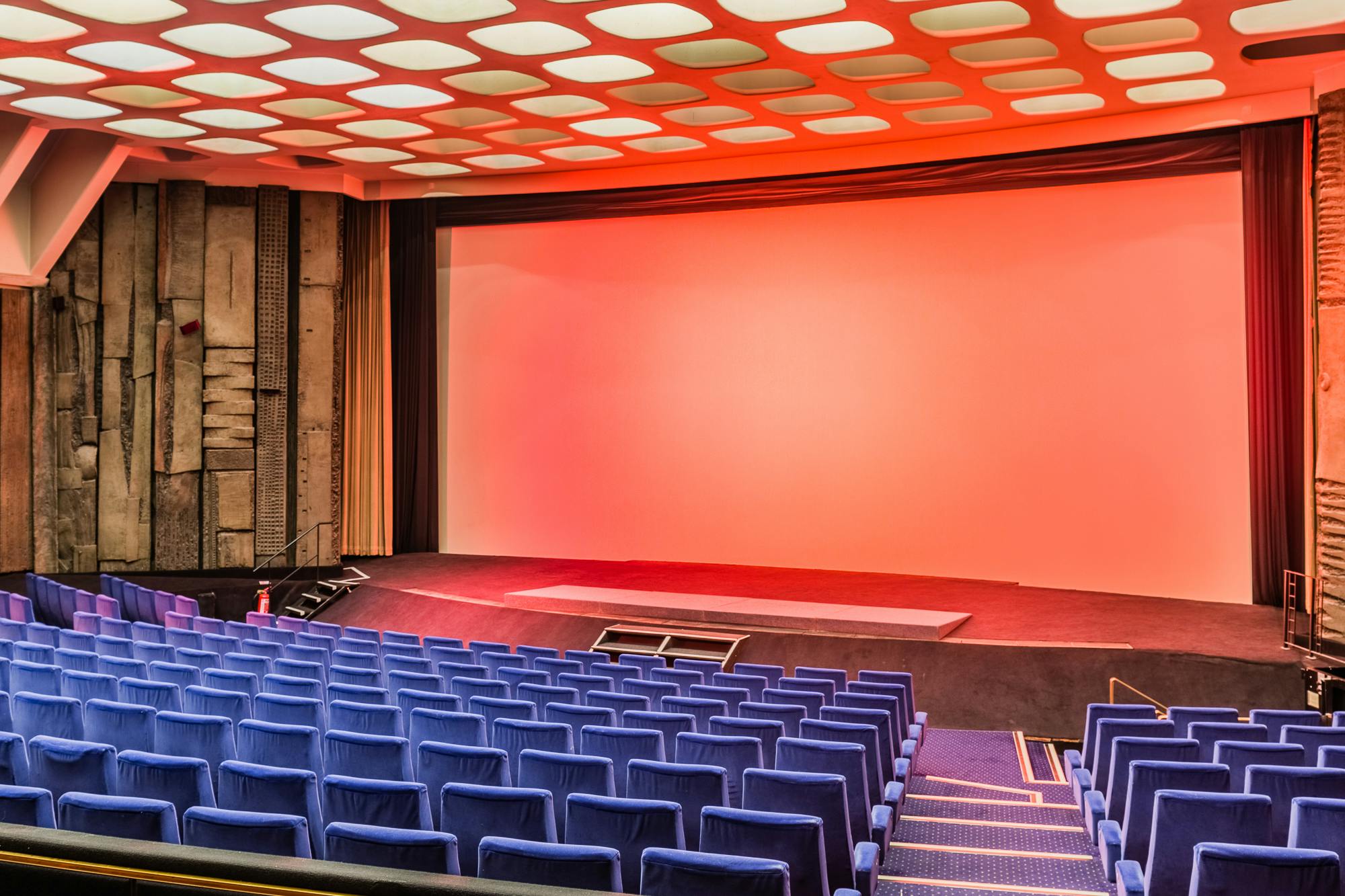 Curzon Mayfair auditorium with tiered seating, ideal for conferences and performances.