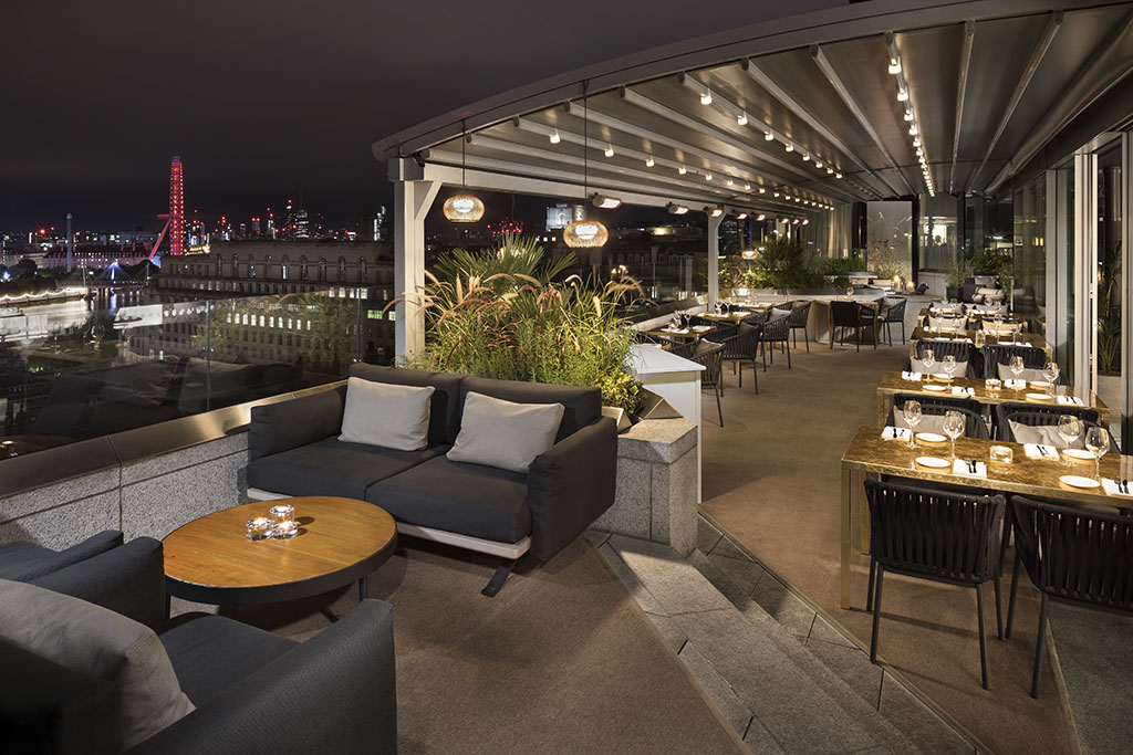 Stylish rooftop venue at Radio Rooftop London for upscale events and private dinners. - Banner