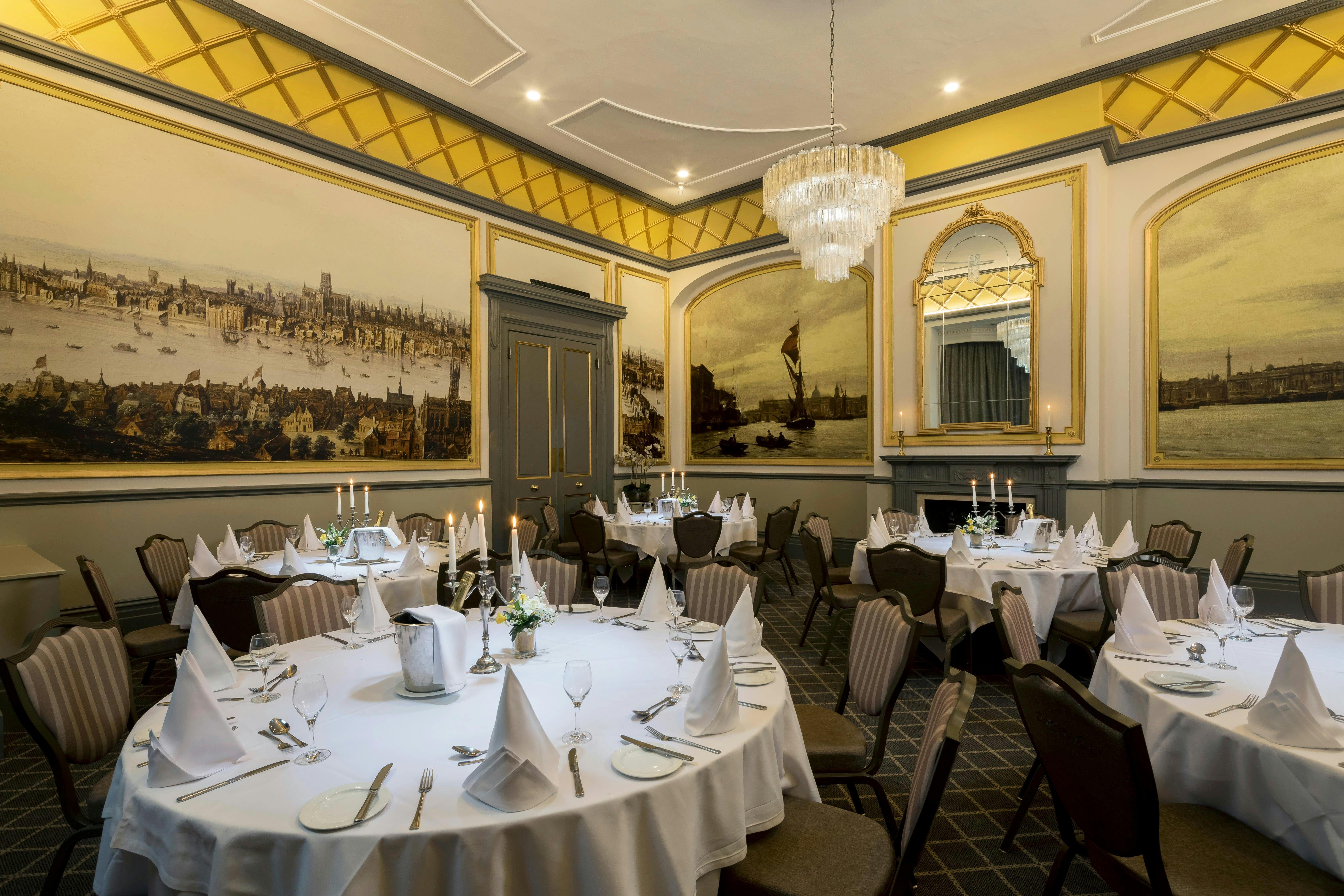 Elegant dining room at Oatlands Park Hotel, perfect for weddings and corporate events.